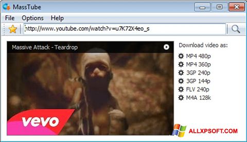 Képernyőkép MassTube Windows XP