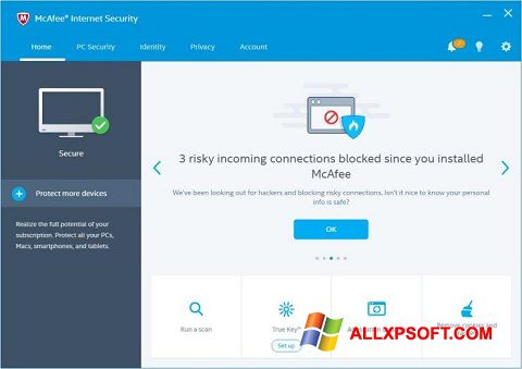 Képernyőkép McAfee Internet Security Windows XP