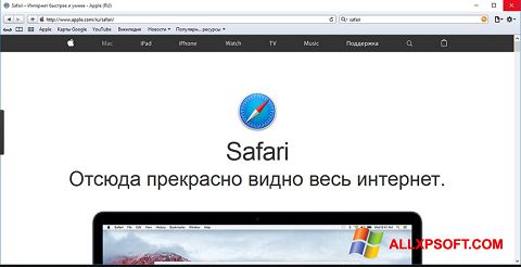 Képernyőkép Safari Windows XP