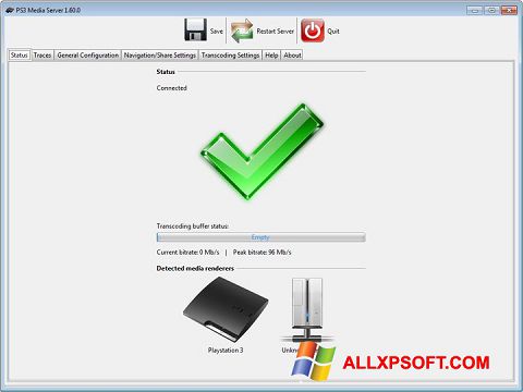 Képernyőkép PS3 Media Server Windows XP