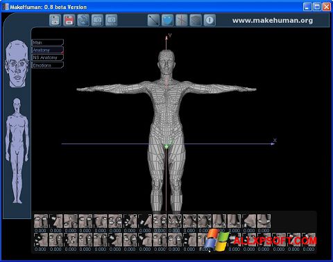 Képernyőkép MakeHuman Windows XP