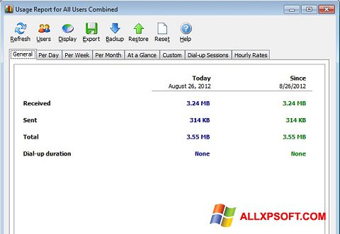 Képernyőkép NetWorx Windows XP