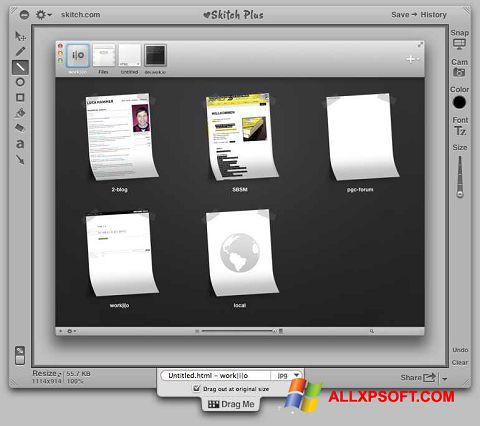 Képernyőkép Skitch Windows XP