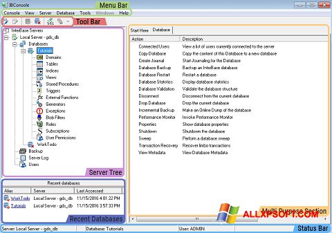 Képernyőkép InterBase Windows XP