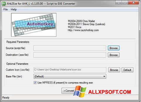 Képernyőkép AutoHotkey Windows XP
