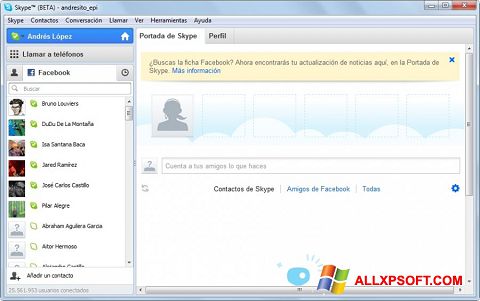 Képernyőkép Skype Beta Windows XP