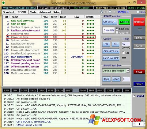 Képernyőkép Victoria Windows XP