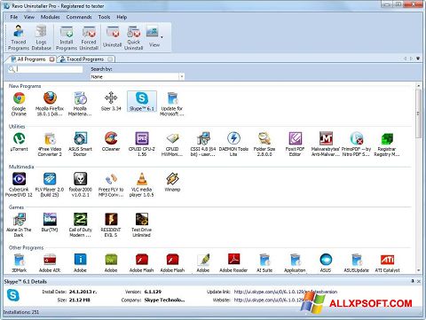 Képernyőkép Revo Uninstaller Windows XP