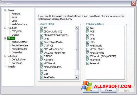 Képernyőkép VobSub Windows XP