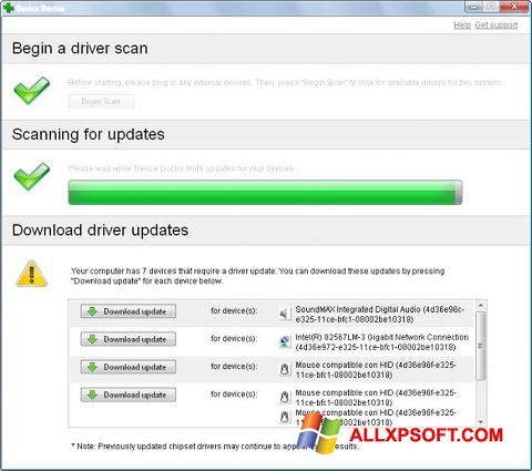 Képernyőkép Device Doctor Windows XP