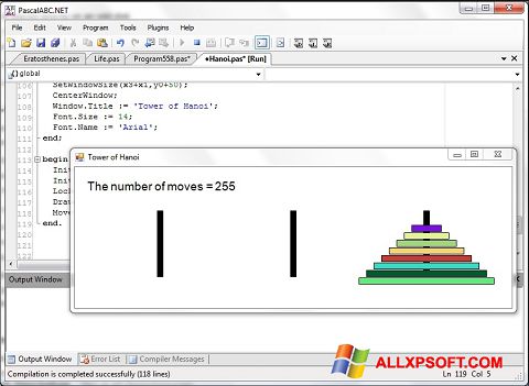 Képernyőkép Pascal ABC Windows XP