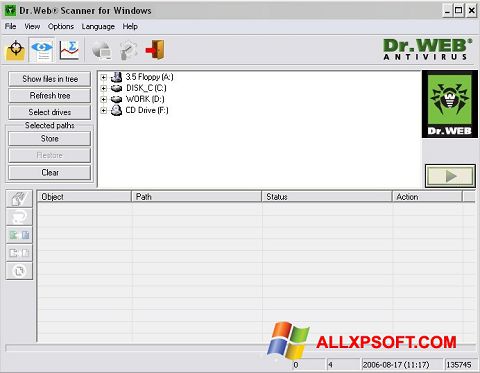 Képernyőkép Dr.Web CureIt Windows XP