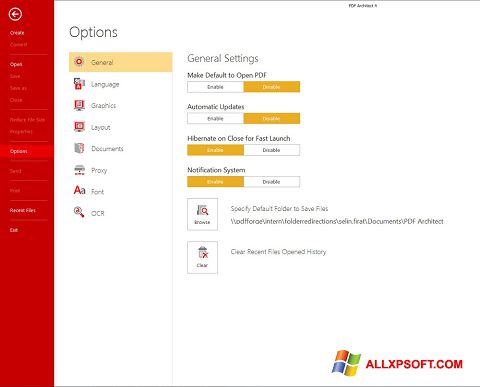 Képernyőkép PDF Architect Windows XP