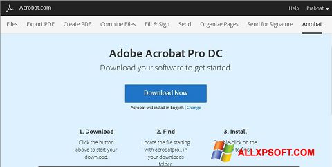 Képernyőkép Adobe Acrobat Windows XP