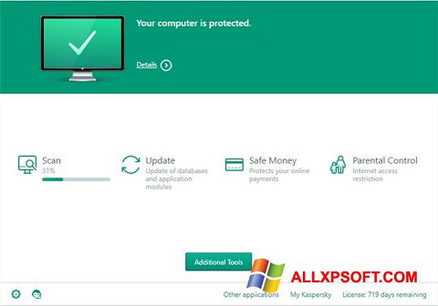 Képernyőkép Kaspersky Total Security Windows XP