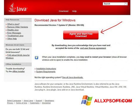 Képernyőkép Java Windows XP