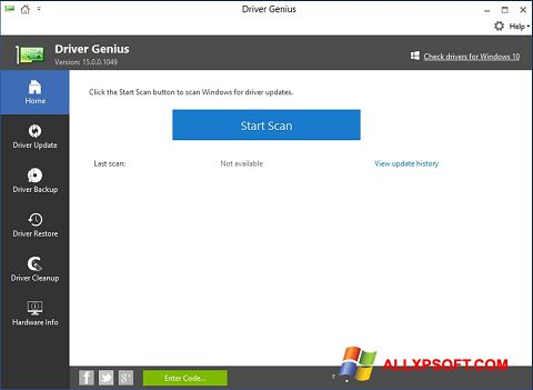 Képernyőkép DriverScanner Windows XP