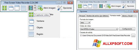 Képernyőkép Free Screen Video Recorder Windows XP