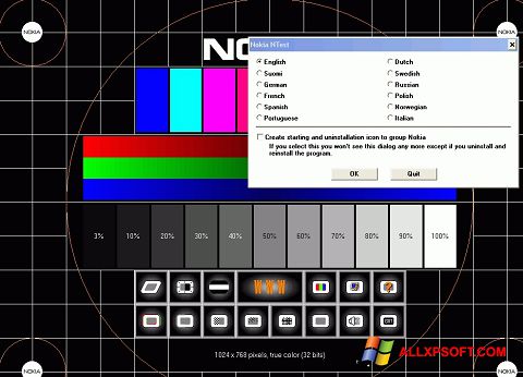 Képernyőkép Nokia Monitor Test Windows XP