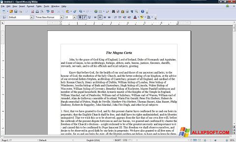 Képernyőkép OpenOffice Windows XP