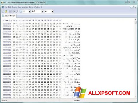 Képernyőkép Hex Editor Windows XP