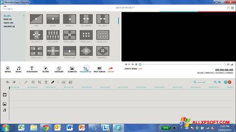 Képernyőkép Wondershare Filmora Windows XP