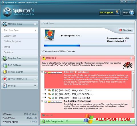 Képernyőkép SpyHunter Windows XP