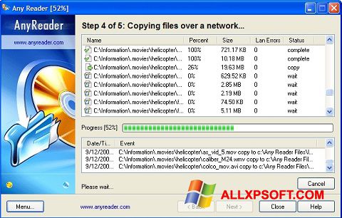 Képernyőkép AnyReader Windows XP